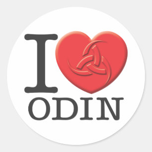 I Love Odin Classic Round Sticker