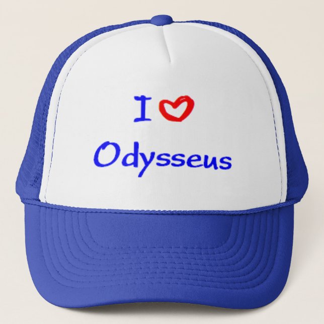 i love odysseus trucker hat (Front)