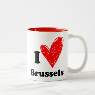 I love of Brussels Two-Tone Coffee Mug