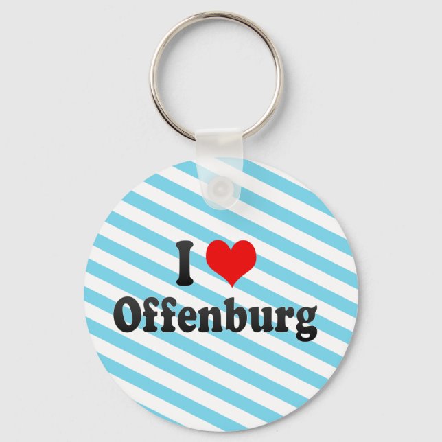I Love Offenburg, Germany Key Ring (Front)