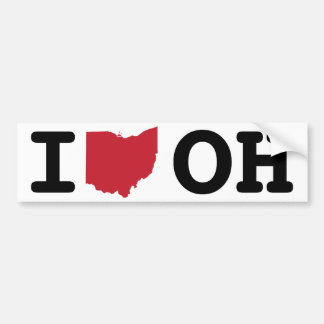 I Love Ohio Bumper Sticker