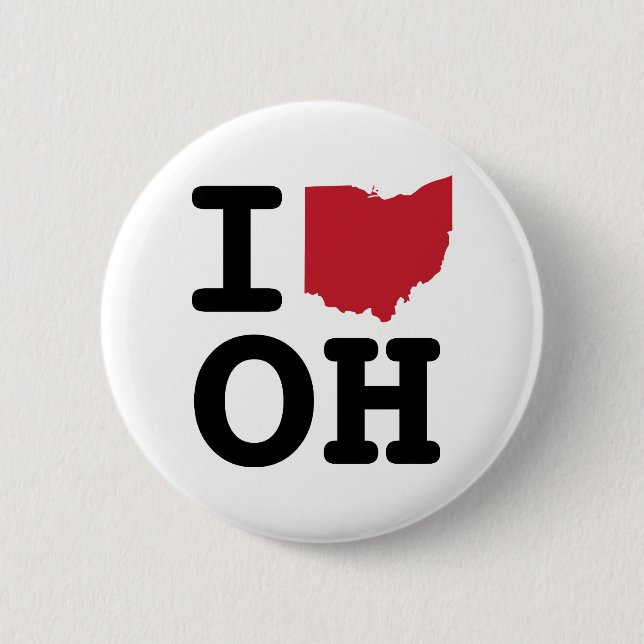 I Love Ohio Button (Front)