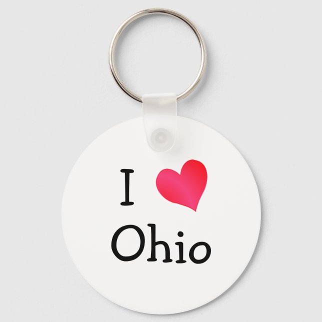 I Love Ohio Key Ring (Front)