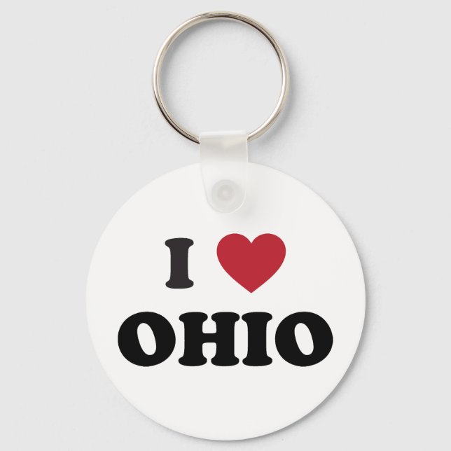I love Ohio Key Ring (Front)