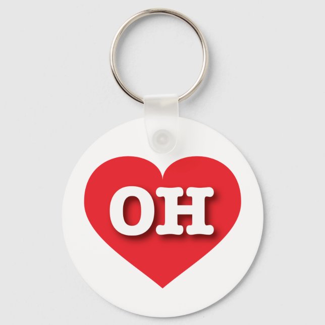 I love Ohio - OH red heart Key Ring (Front)