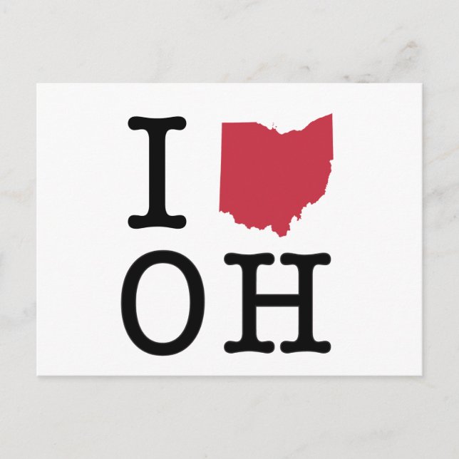 I Love Ohio Postcard (Front)