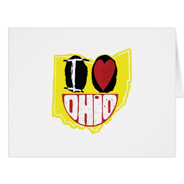 I Love Ohio Smiling Happy Face  (Front Horizontal)