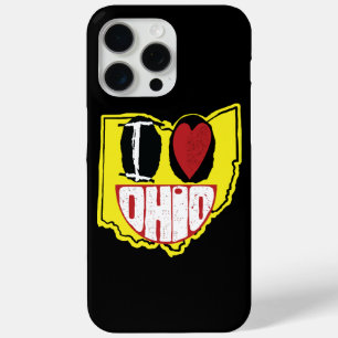 I Love Ohio Smiling Happy Face iPhone 15 Pro Max Case
