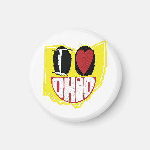 I Love Ohio Smiling Happy Face Magnet