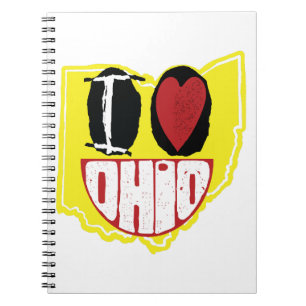 I Love Ohio Smiling Happy Face Notebook