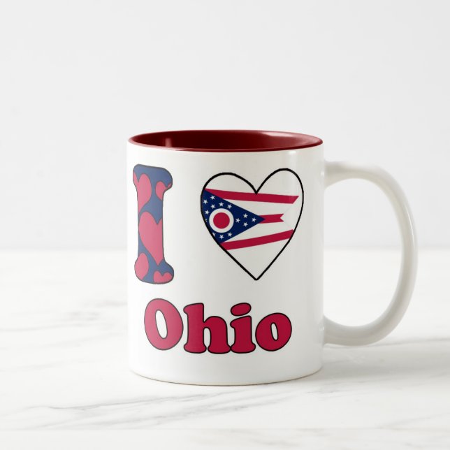 I love Ohio Two-Tone Coffee Mug (Right)