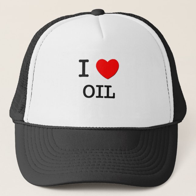 I Love Oil Trucker Hat (Front)