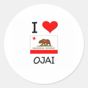 I Love OJAI California Classic Round Sticker