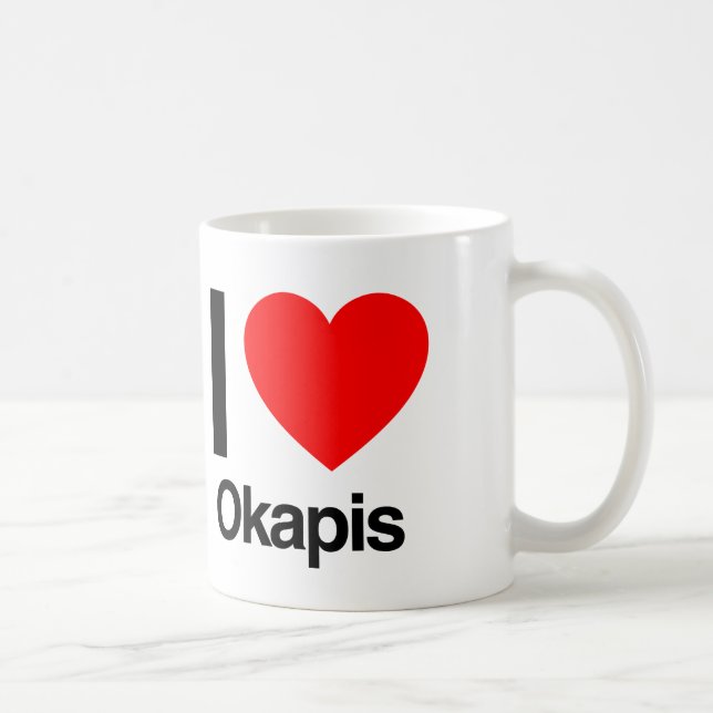 i love okapis coffee mug (Right)