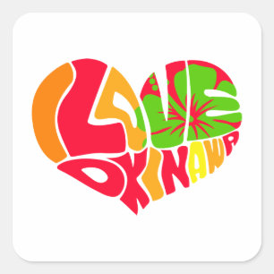 I Love Okinawa Sticker