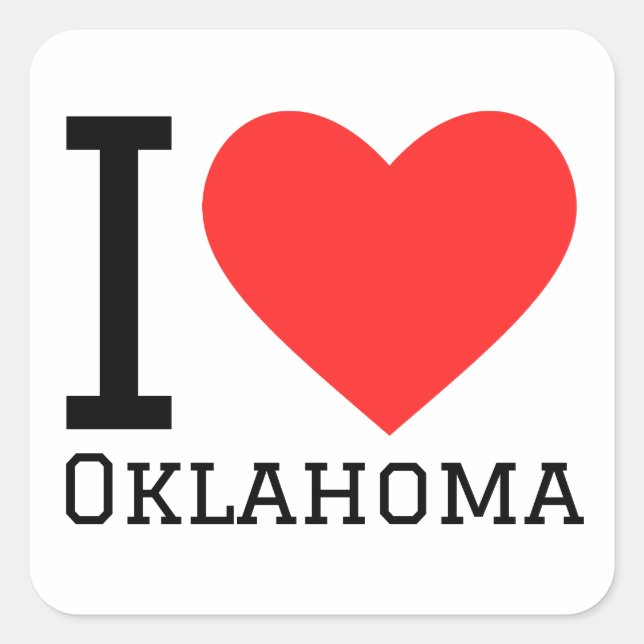 I love Oklahoma  Square Sticker (Front)