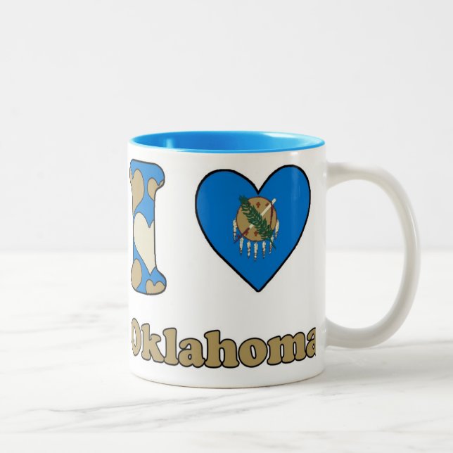 I love Oklahoma Two-Tone Coffee Mug (Right)