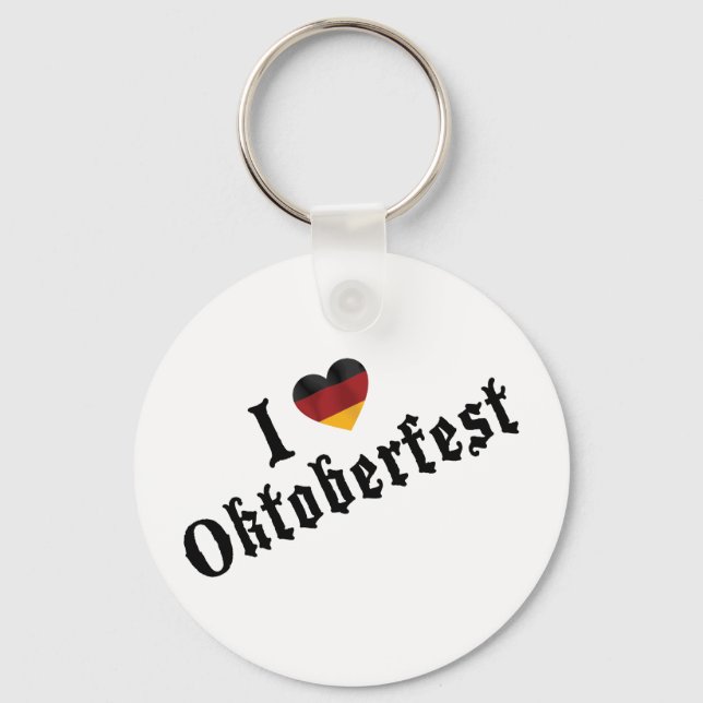 I Love Oktoberfest Key Ring (Front)