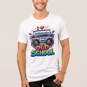 I Love Old School Music  Tri-Blend Shirt