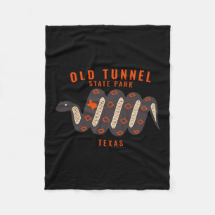 I Love Old Tunnel State Park Texas Tx Snake Vacati Fleece Blanket