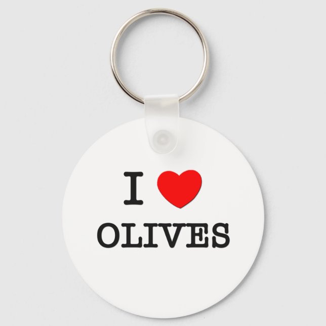 I Love Olives Key Ring (Front)