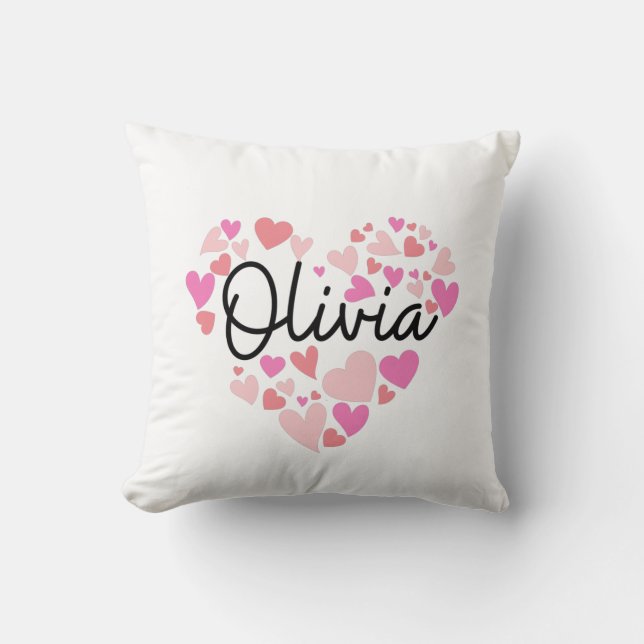I love Olivia Cushion (Front)