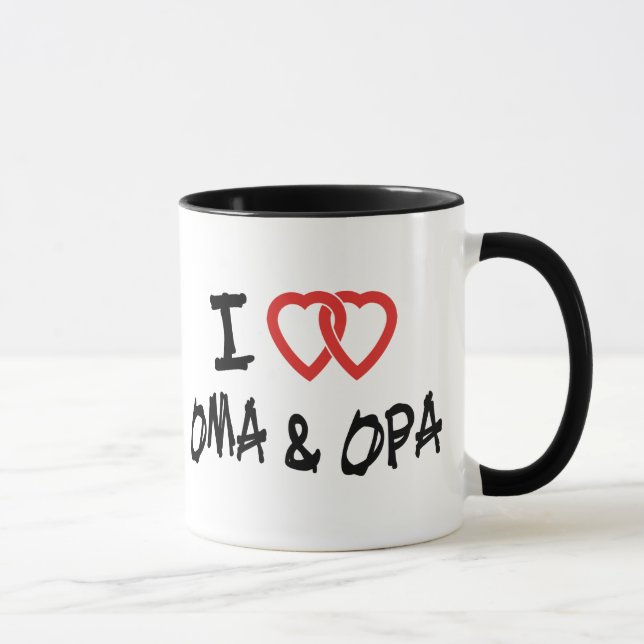 I Love Oma & Opa Mug (Right)