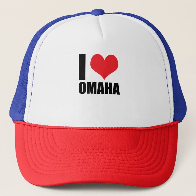 I love Omaha Trucker Hat (Front)