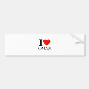 I Love Oman Bumper Sticker