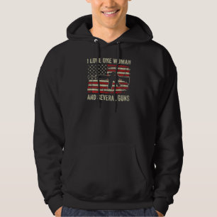 I Love One Woman And Several Guns Ar15 Usa Gun Fl Hoodie