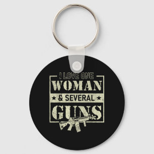 I Love One Woman Several Guns Key Ring