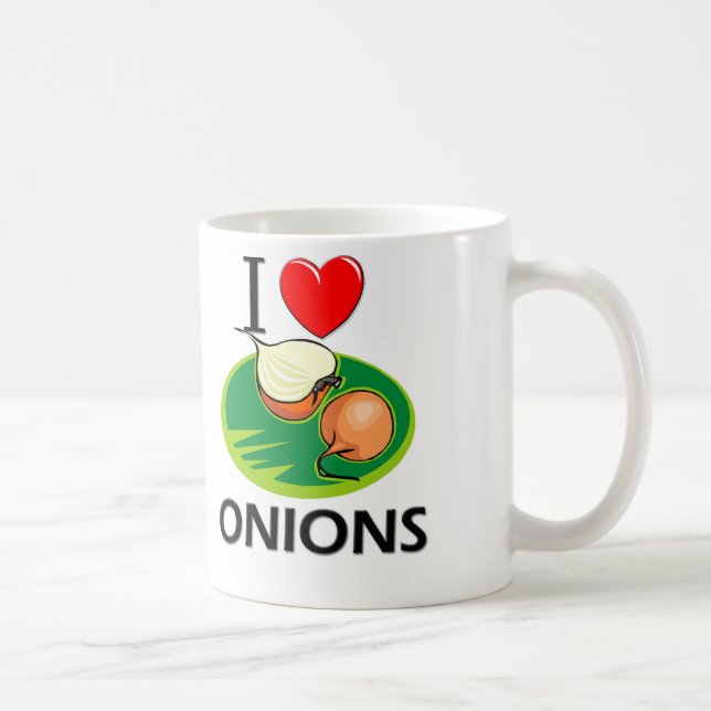 I Love Onions Coffee Mug (Right)