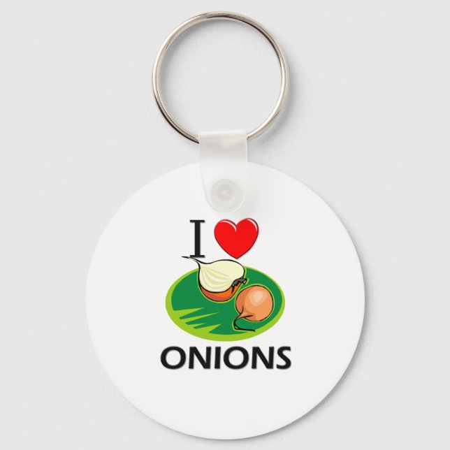 I Love Onions Key Ring (Front)