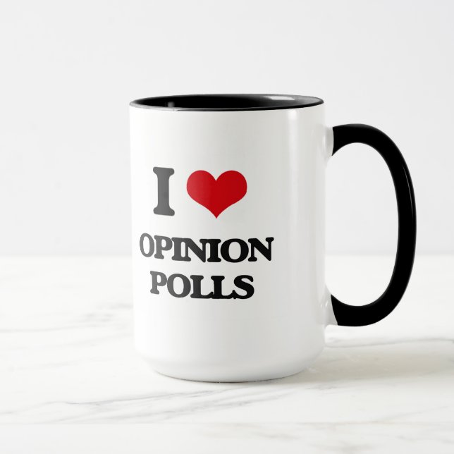 I Love Opinion Polls Mug (Right)