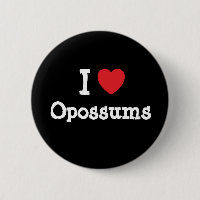 I love Opossums heart custom personalised