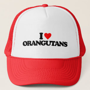 I LOVE ORANGUTANS TRUCKER HAT