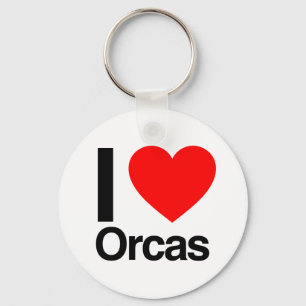i love orcas key ring
