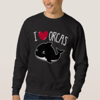 I Love Orcas  Orca Killer Whale  Cute Graphic