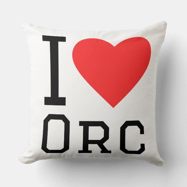 I love orcs cushion (Front)