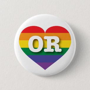 I love Oregon Gay Pride 6 Cm Round Badge