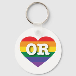 I love Oregon Gay Pride Key Ring