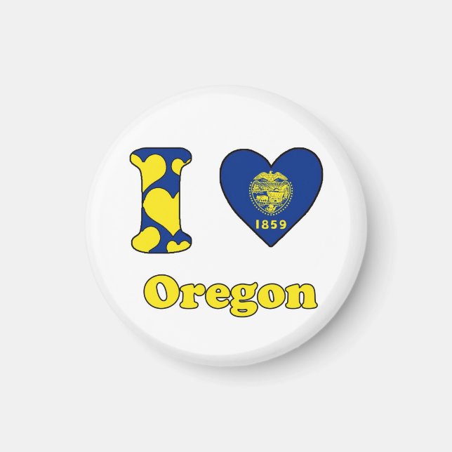 I love Oregon Magnet (Front)
