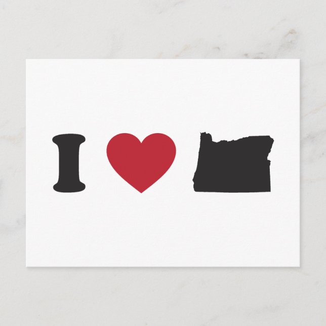 I Love Oregon Postcard (Front)