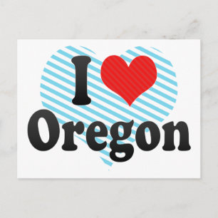 I Love  Oregon Postcard
