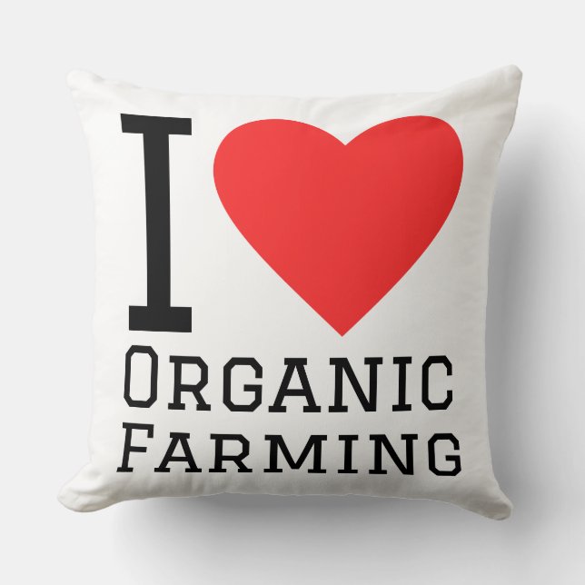 I love organic farming cushion (Front)