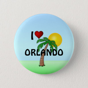 I Love Orlando 6 Cm Round Badge