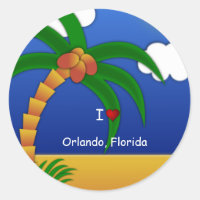 "I Love Orlando, Florida" decorative sticker