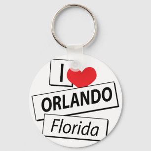 I Love Orlando Florida Key Ring