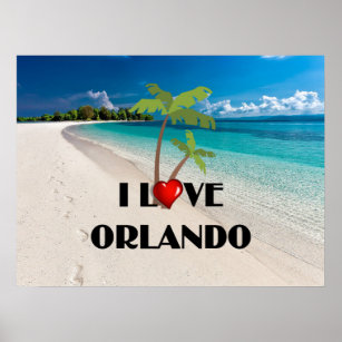 I Love Orlando, sunny Florida, Poster