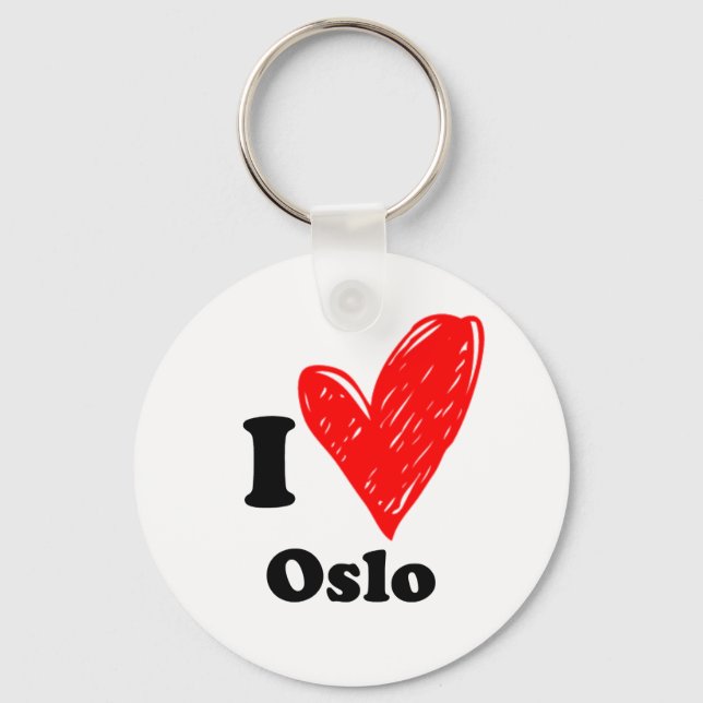 I Love Oslo Key Ring (Front)